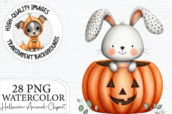 Adorable Halloween Cute Animal Clipart for Creative Projects
