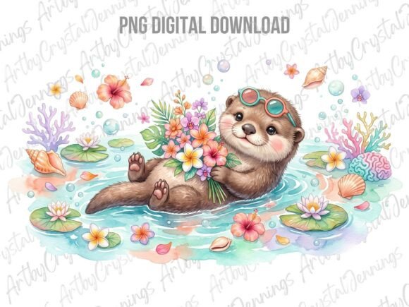Adorable Otter Summer Design for Creative Projects
