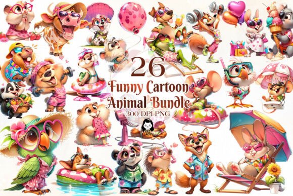 Bringing Summer to Life: A Guide to Funny Cartoon Summer Animal Clipart