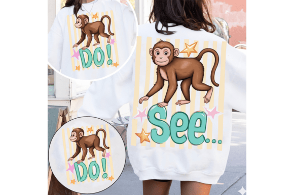 Creative Edge: The Versatile Appeal of Monkey See Monkey Do PNG