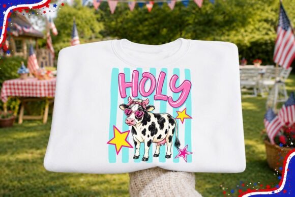 Holy Cow Cute Farm Animal PNG Clipart for Creative Projects