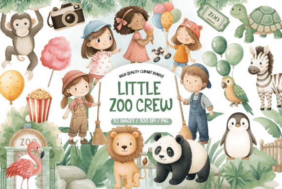 Little Zoo Animal Clipart: Whimsical Assets for Your Projects