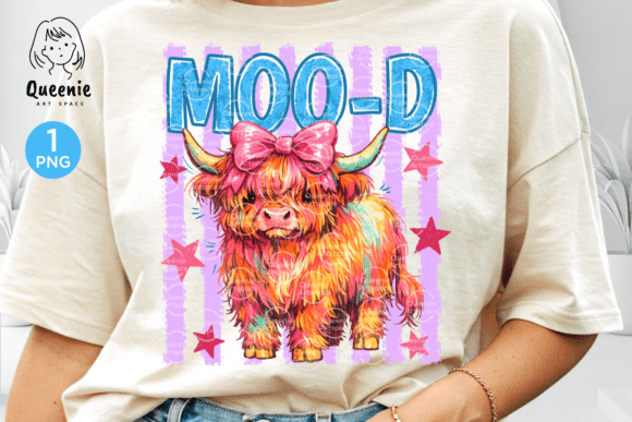 Moo-D Highland Cow Retro Summer Animal: A Girly Western Vibe