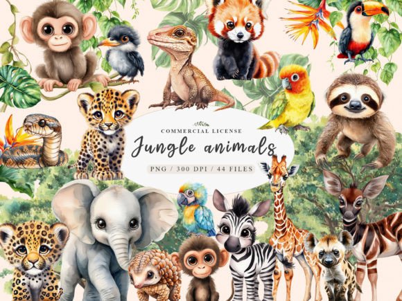 Safari Animals Png: Adorable Jungle Clipart for Every Creative Project