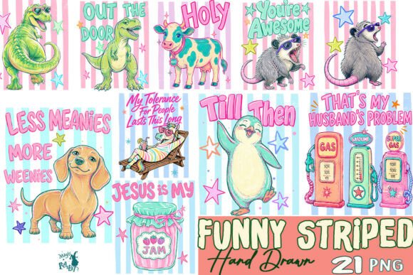 Unlock Playful Branding with Striped Animal Graphics