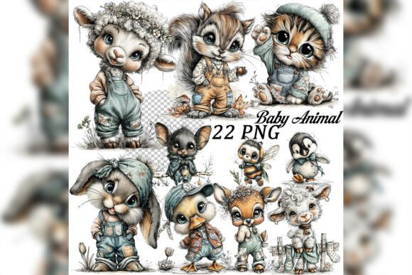 Whimsical Baby Animal Clipart Set: A Designer's Guide to Nursery Charm