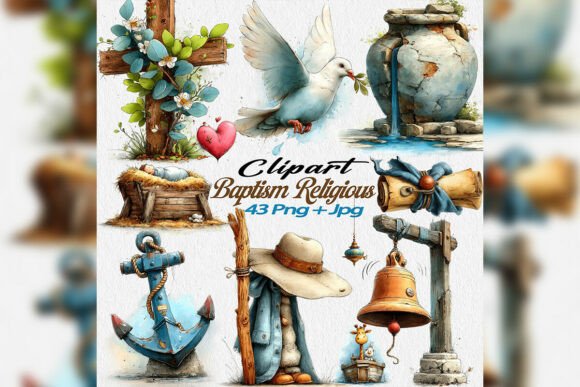 Whimsical Faith Designs: Christian Baptism Nursery Animal Clipart